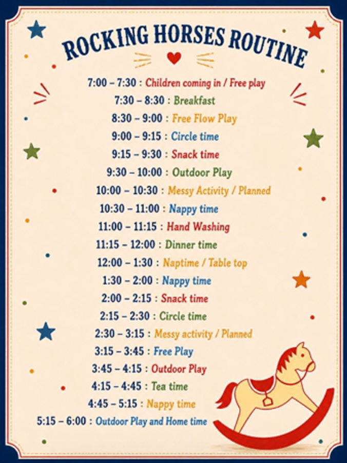 Rocking Horses Timetable